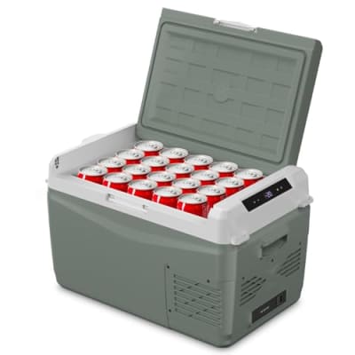 Alpicool GC30 29L Kompressor Kühlbox, 2026 NEU Kühlschrank für Auto, Kühlbox 12V 230V Kompressor Tragbar für Camping, Angeln, Fahrten, Boot, LKW, Reisemobil, -20℃-20℃, mit Eiswürfelform