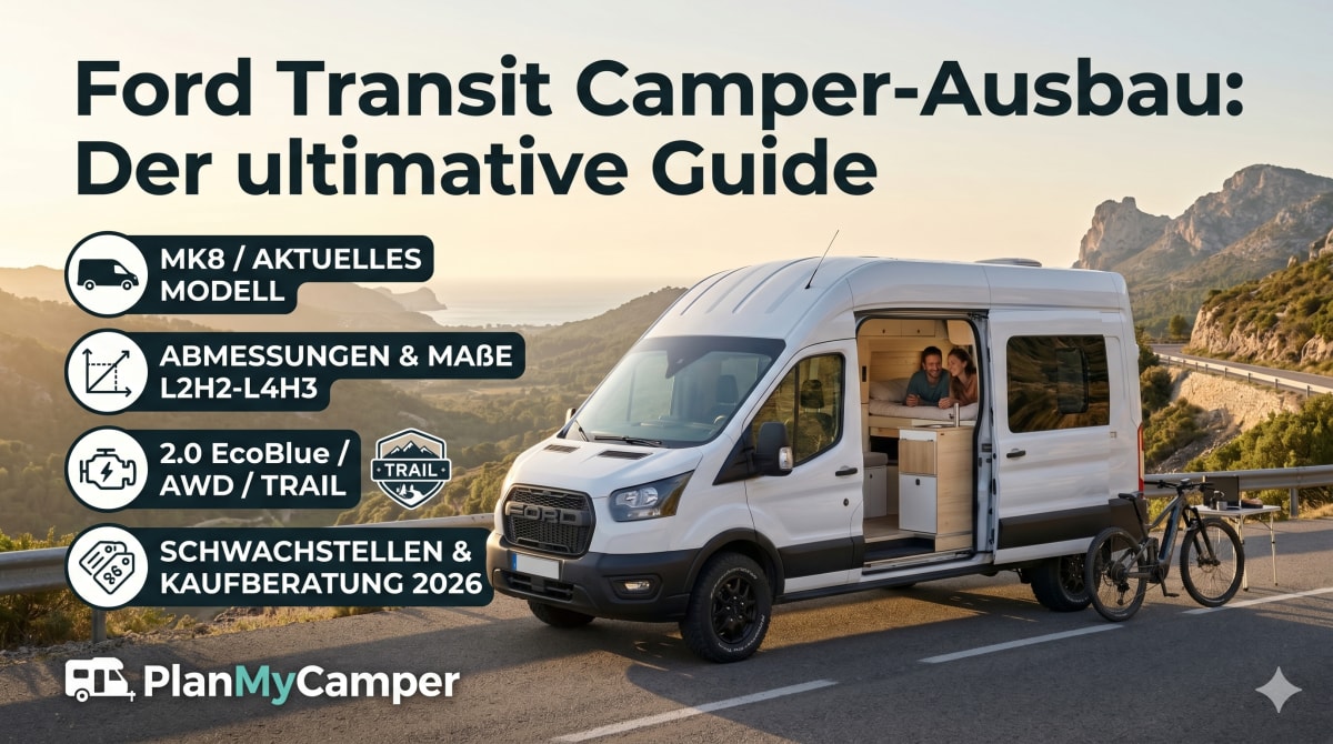 Ford Transit als Camper-Basis: Maße, Motoren, Antriebe & Layouts (2026)