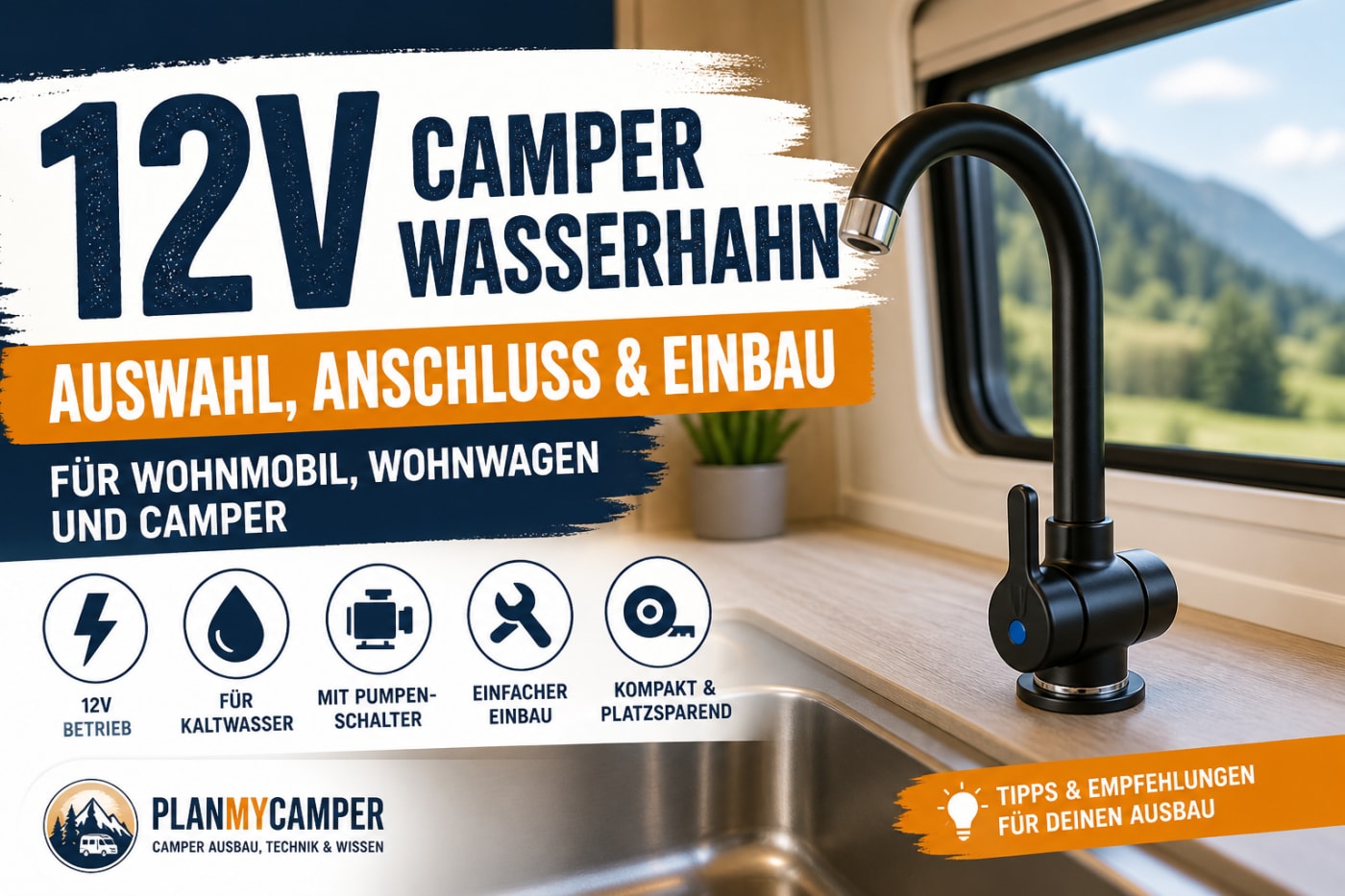 12V Camper Wasserhahn: Kauf & Einbau