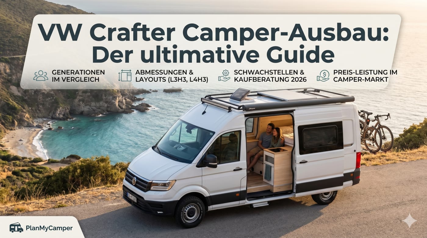 VW Crafter als Camper-Basis: Maße, Motoren, Schwachstellen & Layouts (2026)
