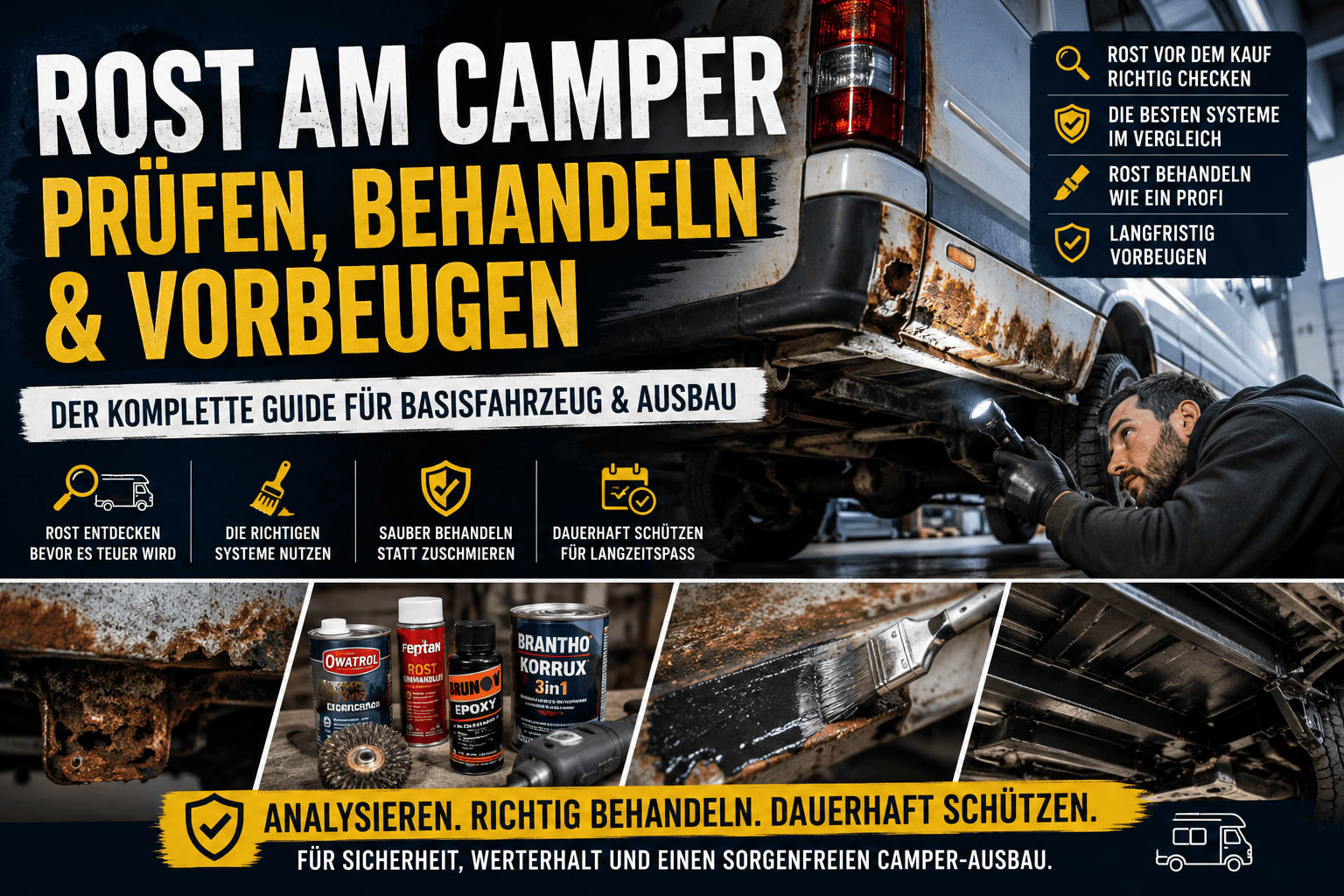 Camper-Rostschutz: Owatrol, Fertan, Brunox oder Brantho 2026