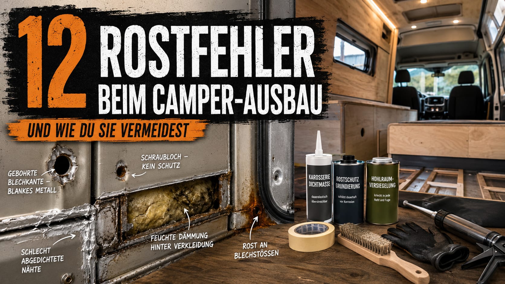 12 Rostfehler beim Camper-Ausbau: So vermeidest du sie