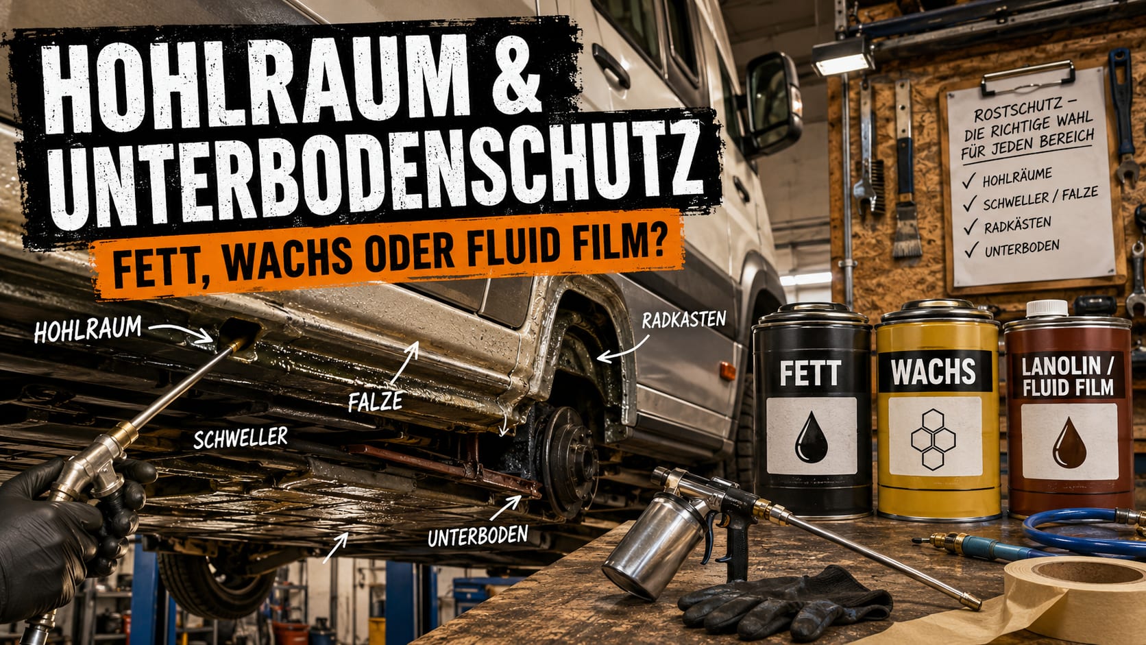 Hohlraum & Unterbodenschutz beim Camper richtig schütze