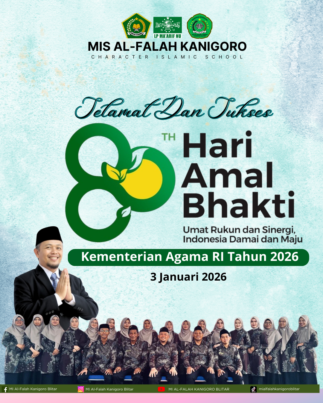 Selamat Hari Amal Bhakti ke-80 Kementerian Agama RI