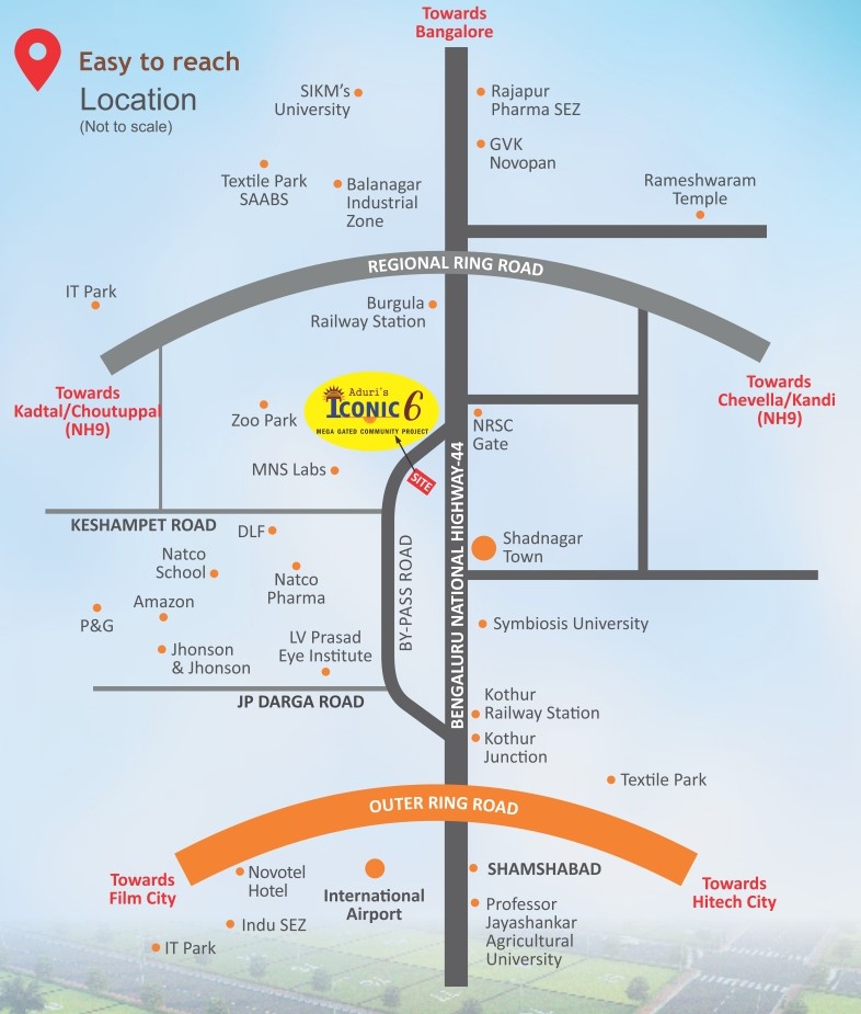 Plots For Sale in Shadnagar, ADURI'S ICONIC 6