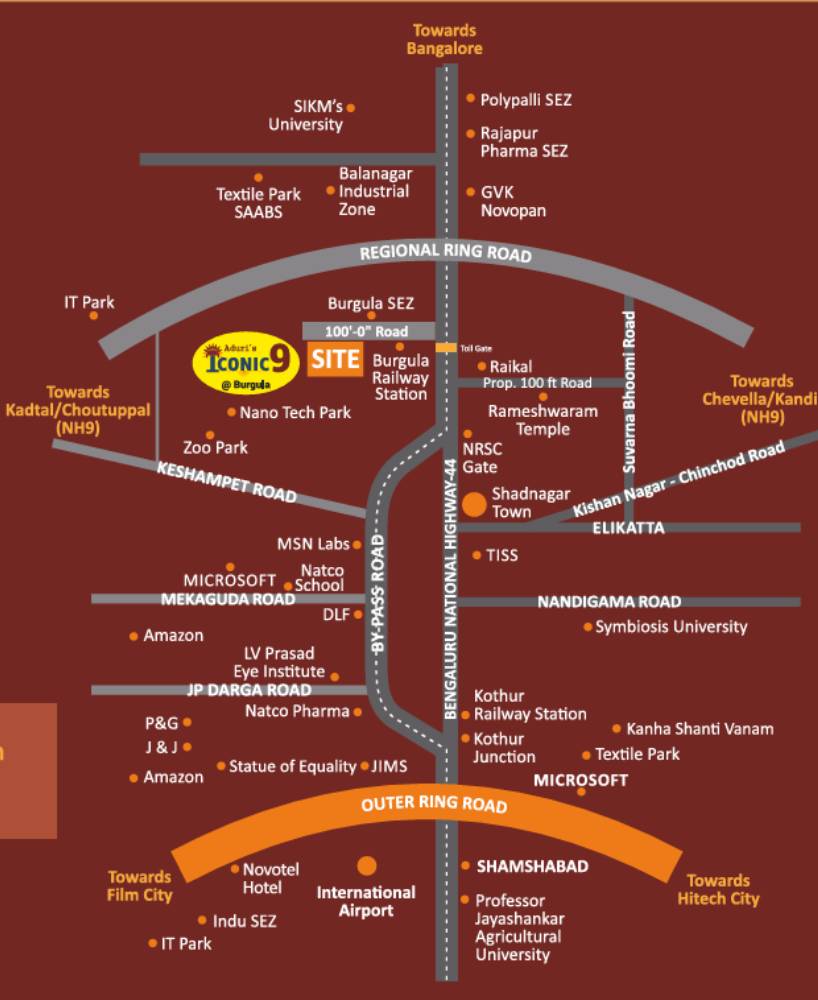 Plots For Sale in Burugula, ADURI'S Iconic9 @Burgula