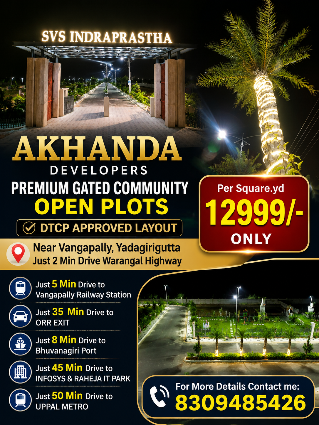 Premium  Gated Community Open Plots in Yadhagirigutta