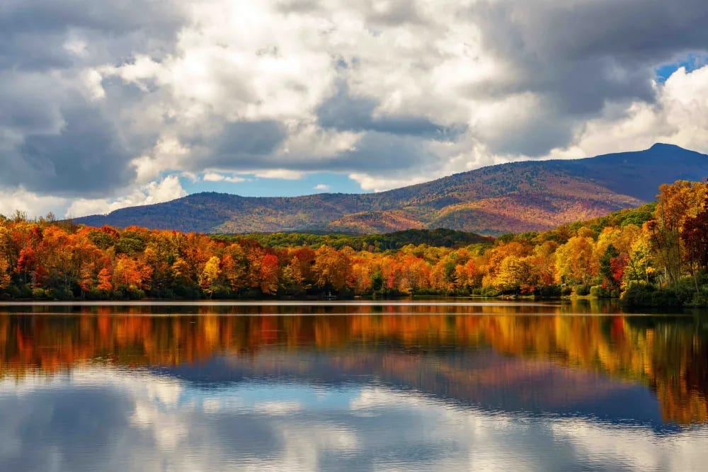 asheville blue ridge mountains fall