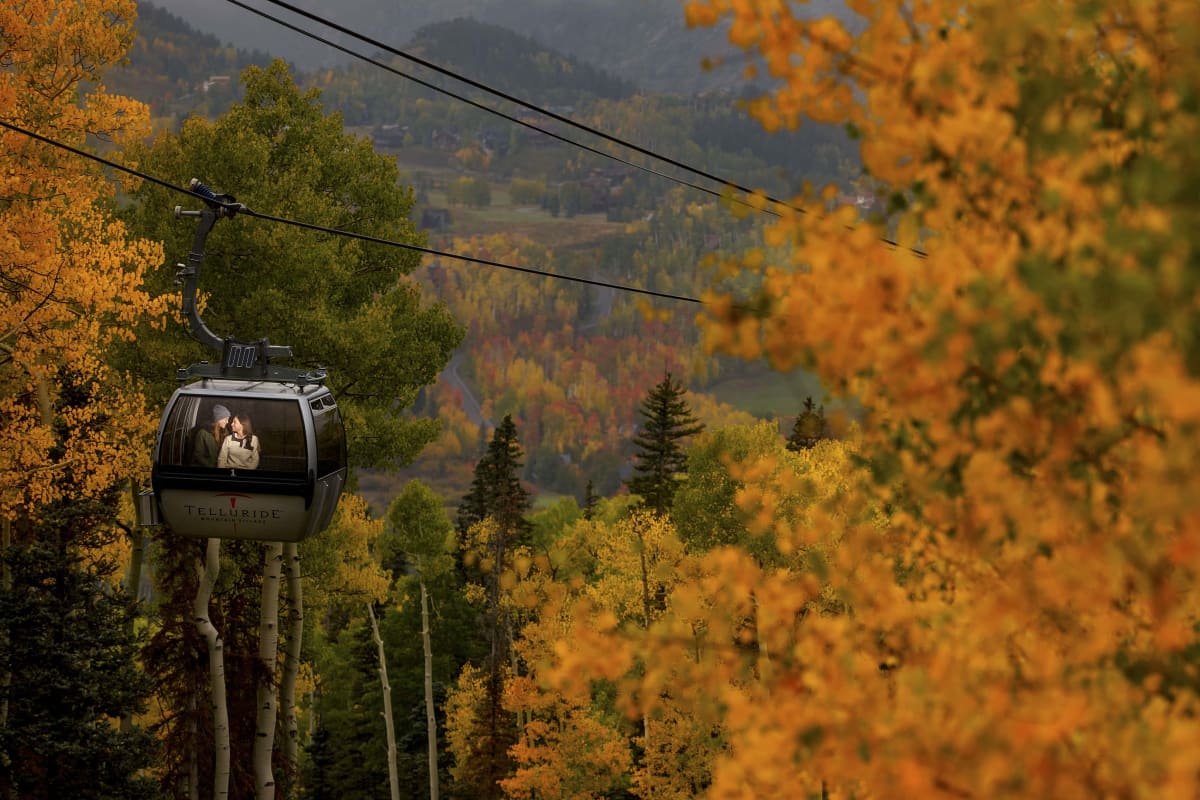 Telluride Colorado fall foliage gondola