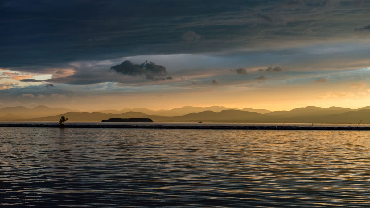 Burlington Vermont Lake Champlain fall waterfront