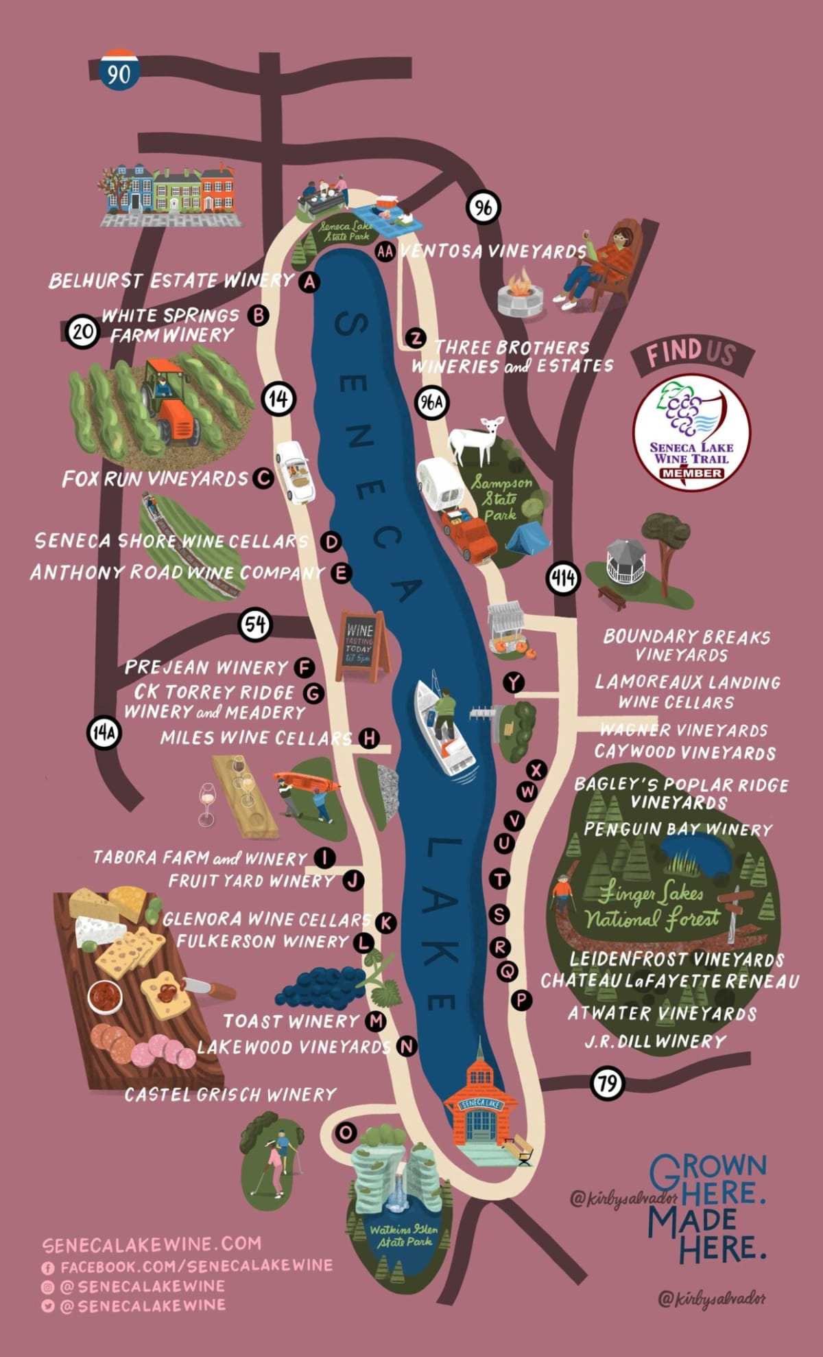 Seneca Lake fall foliage wineries