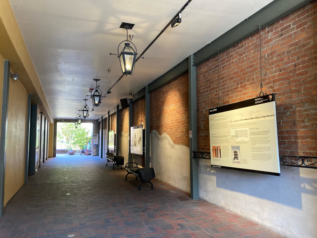 new orleans louisiana french quarter gas lamps historic