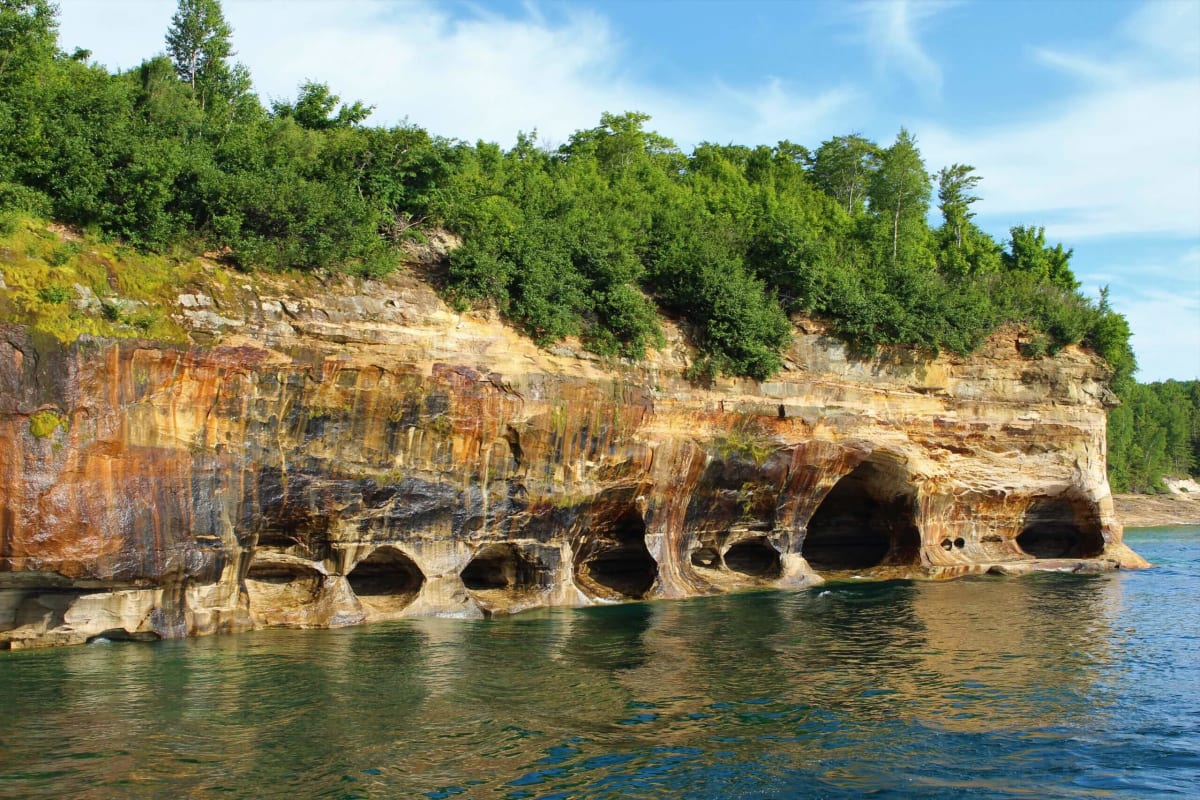 Pictured Rocks National Lakeshore Lake Superior cliffs