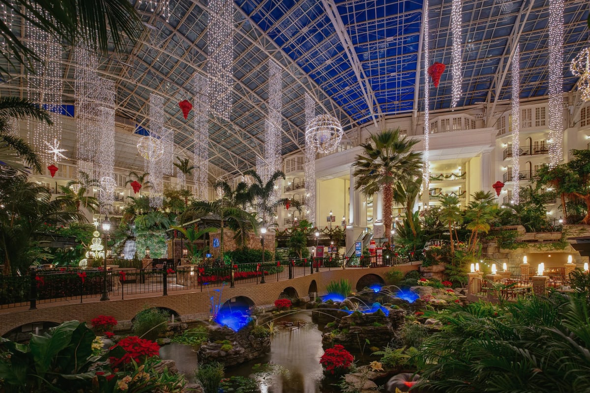 Gaylord Opryland Resort Christmas atrium lights