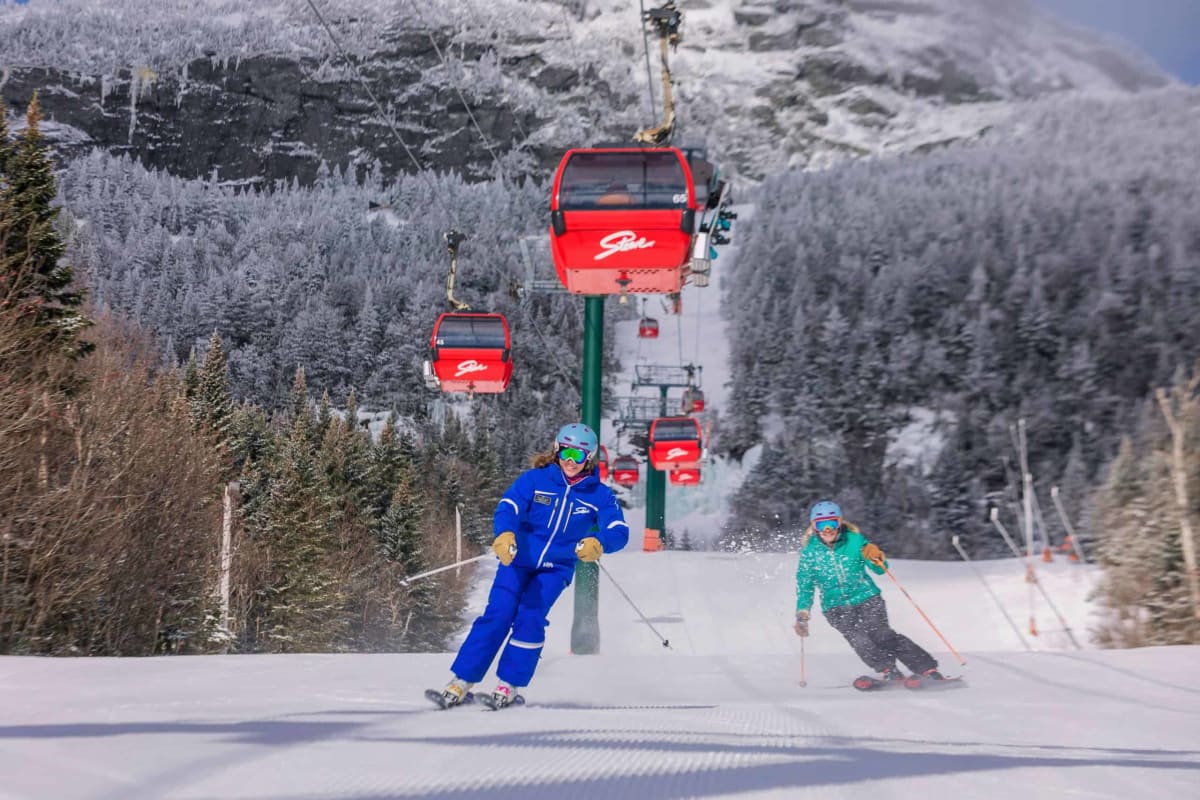 Stowe Vermont ski village winter