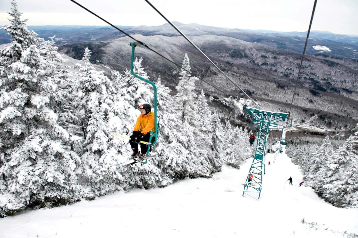 Mad River Glen single chairlift Vermont winter