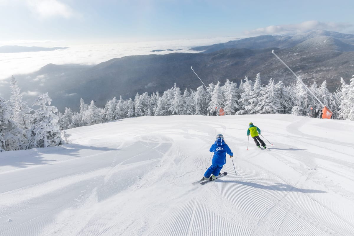 northeast ski mountain winter weekend