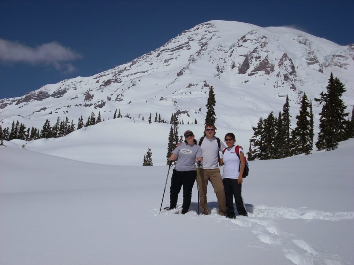 Mount Rainier Paradise snowshoeing winter