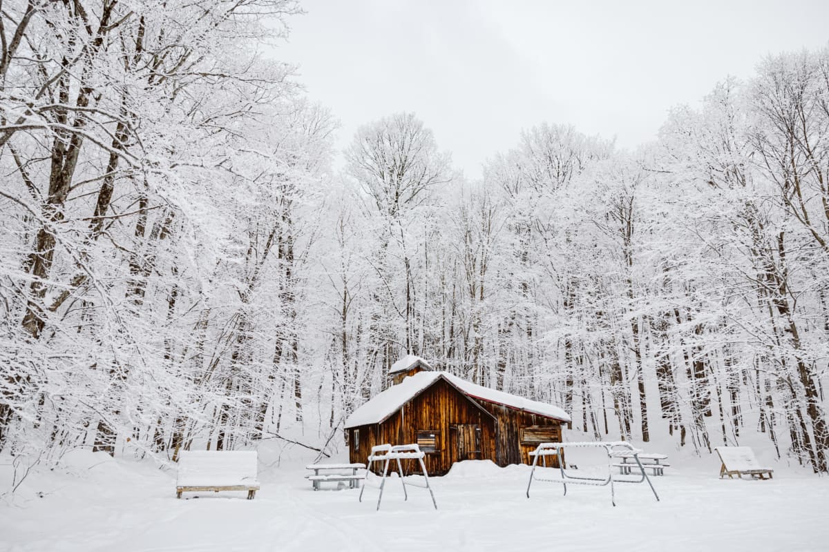 Mont Sainte Anne ski resort winter Quebec