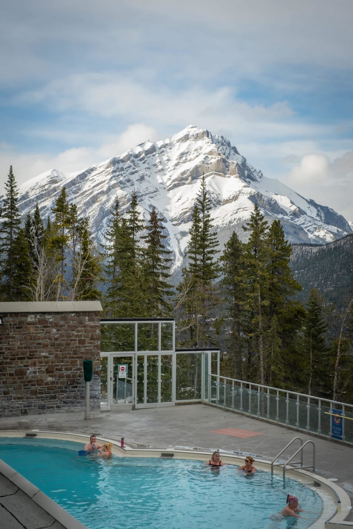 Banff Upper Hot Springs winter steam
