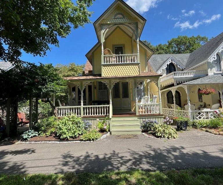 Oak Bluffs gingerbread cottages colorful Victorian houses