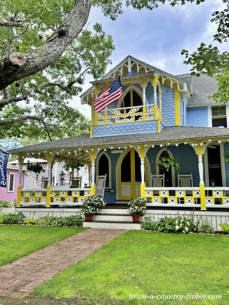 oak bluffs gingerbread cottage colorful porch