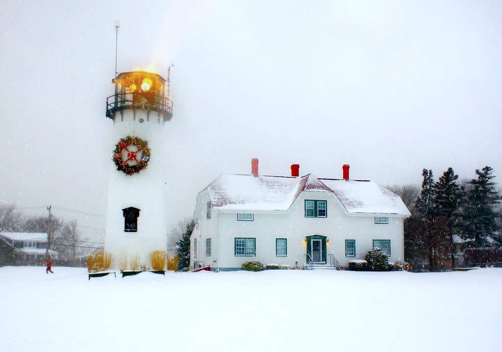 Chatham Cape Cod winter lighthouse