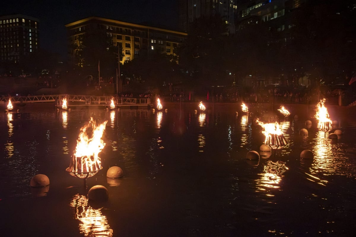 Providence Rhode Island WaterFire winter