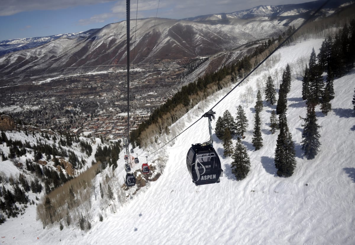 Aspen Silver Queen Gondola winter summit