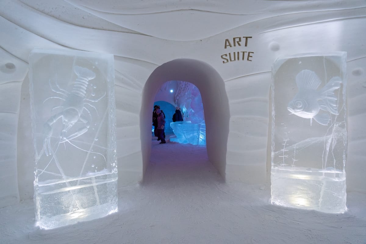 Levi SnowVillage ice gallery Finland