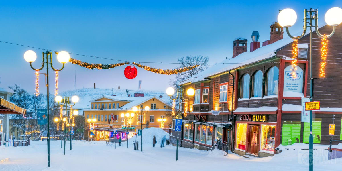 Kiruna Sweden winter street