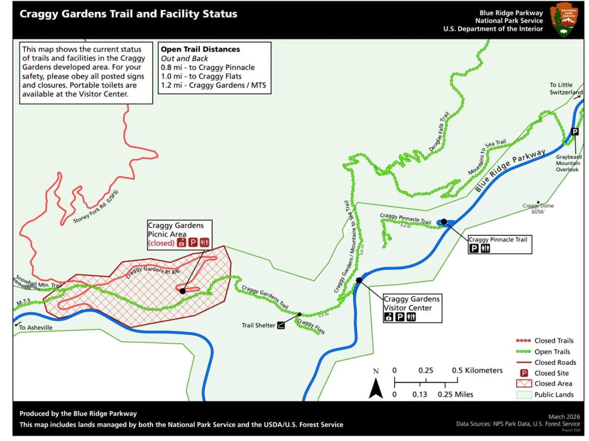 blue ridge parkway winter cycling closed road