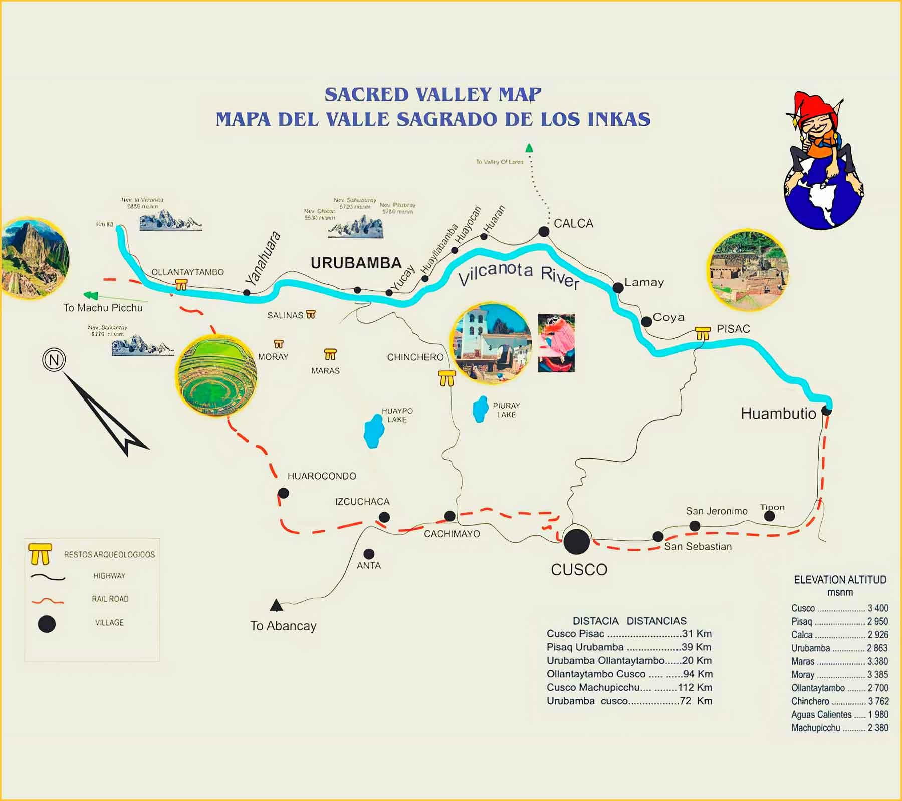 sacred valley road from cusco to pisac