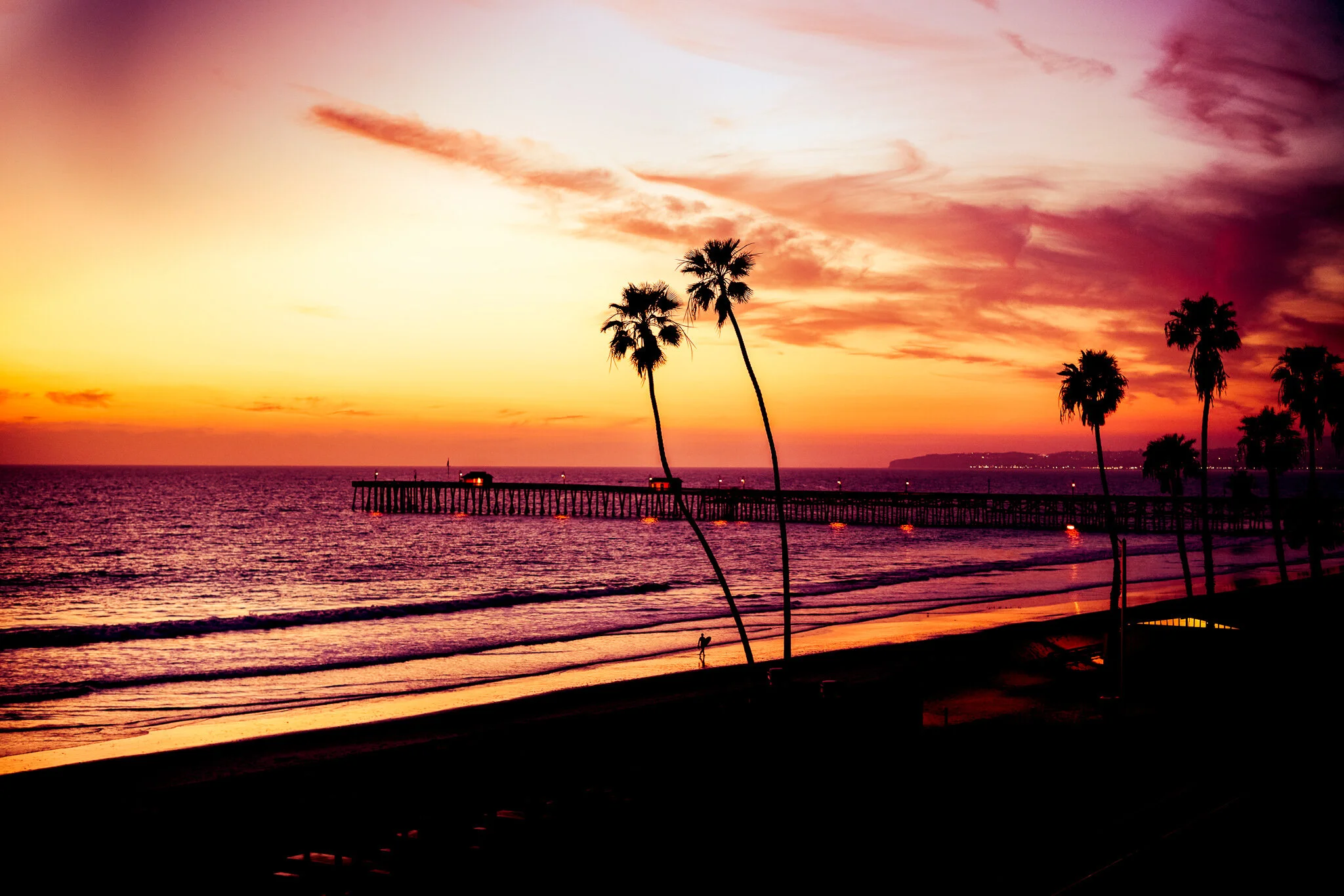San Clemente pier and bluffs California