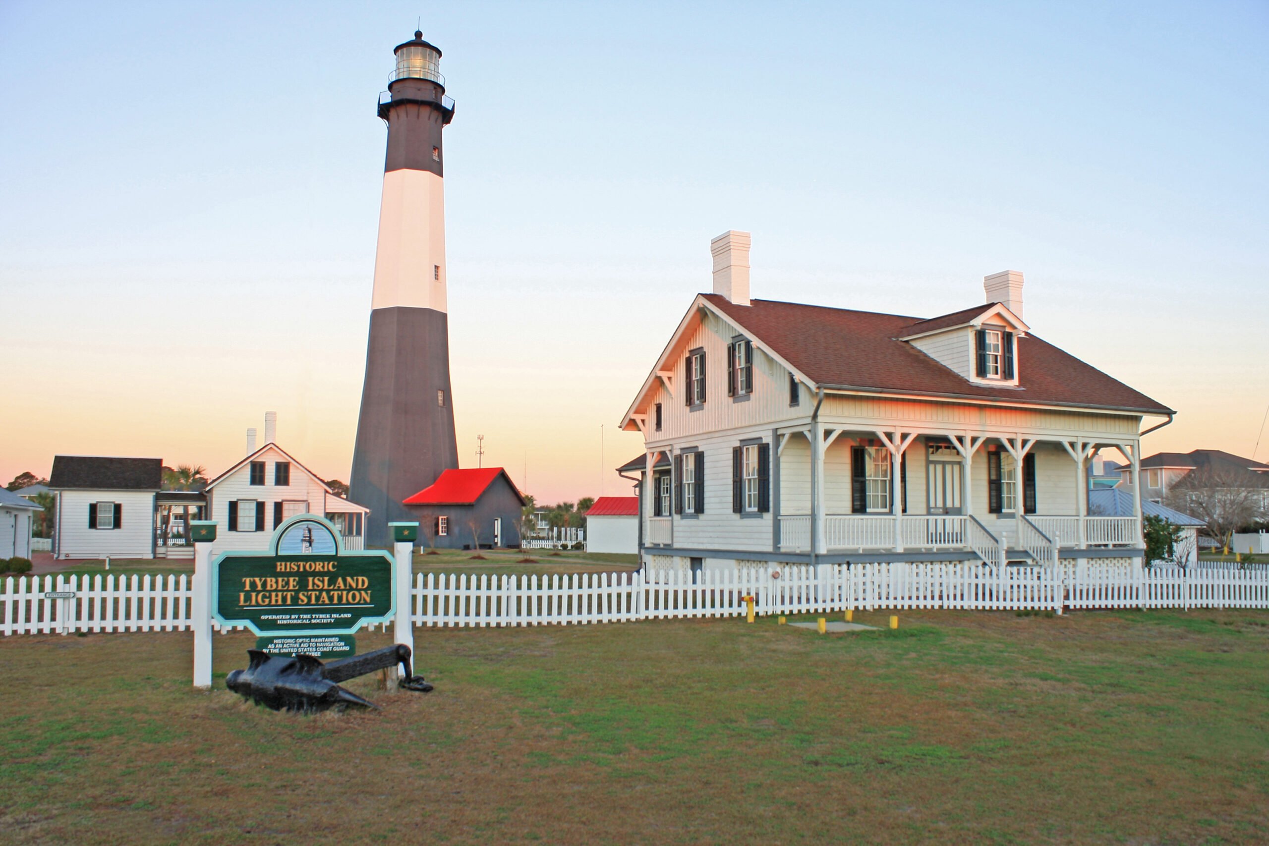 Tybee Island Georgia lighthouse and beach