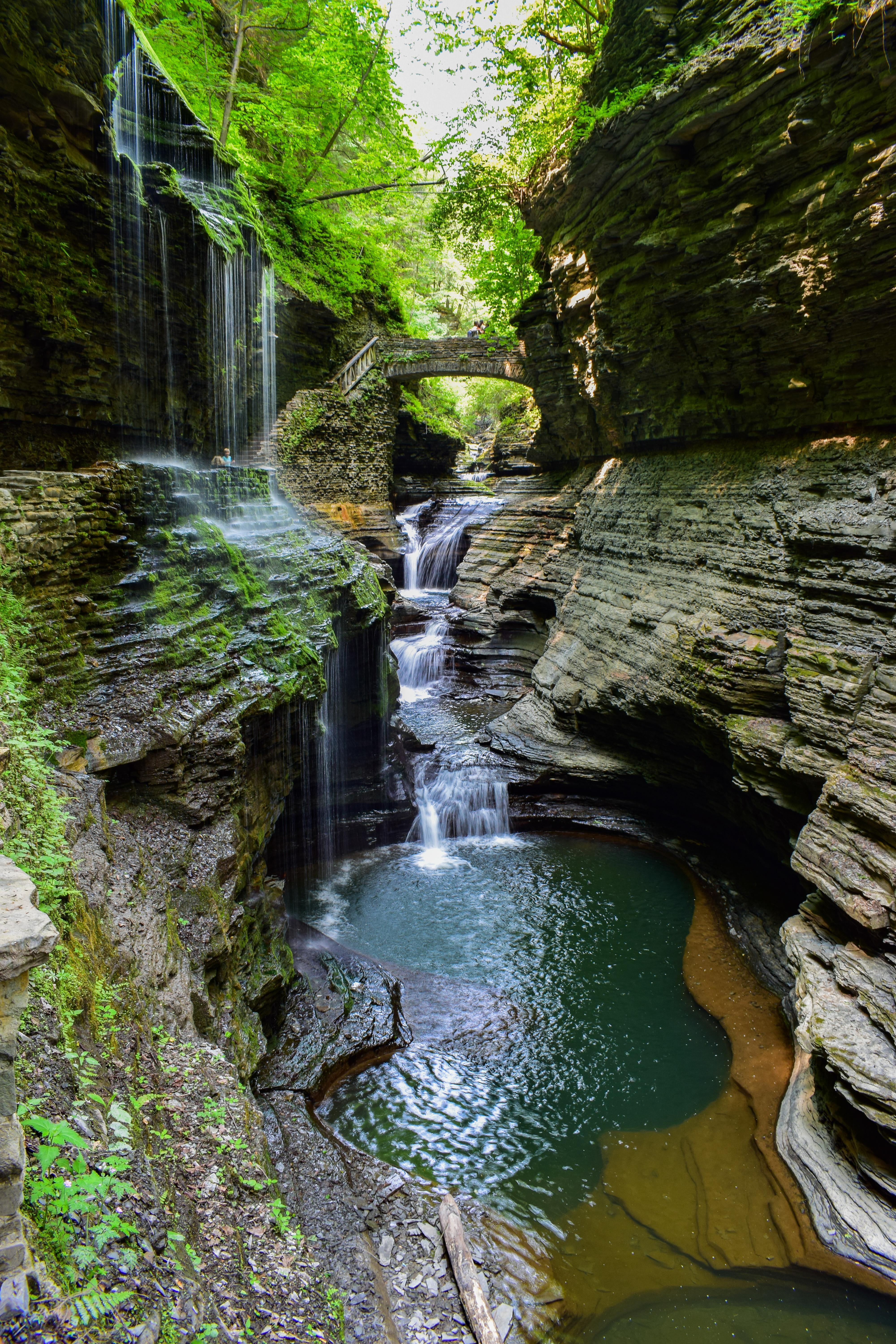 Watkins Glen State Park New York rainbow falls gorge trail