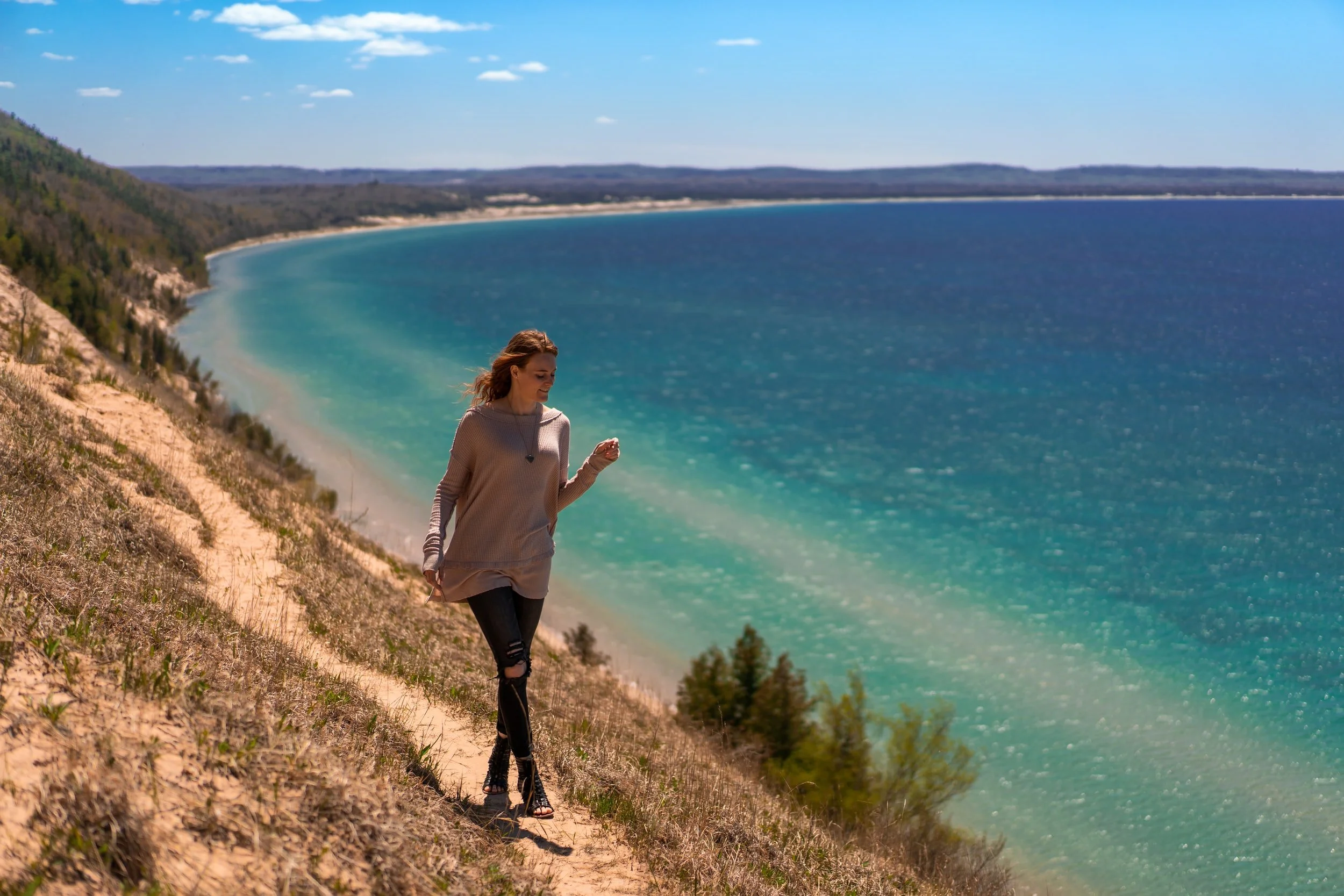 Traverse City Michigan beach dunes