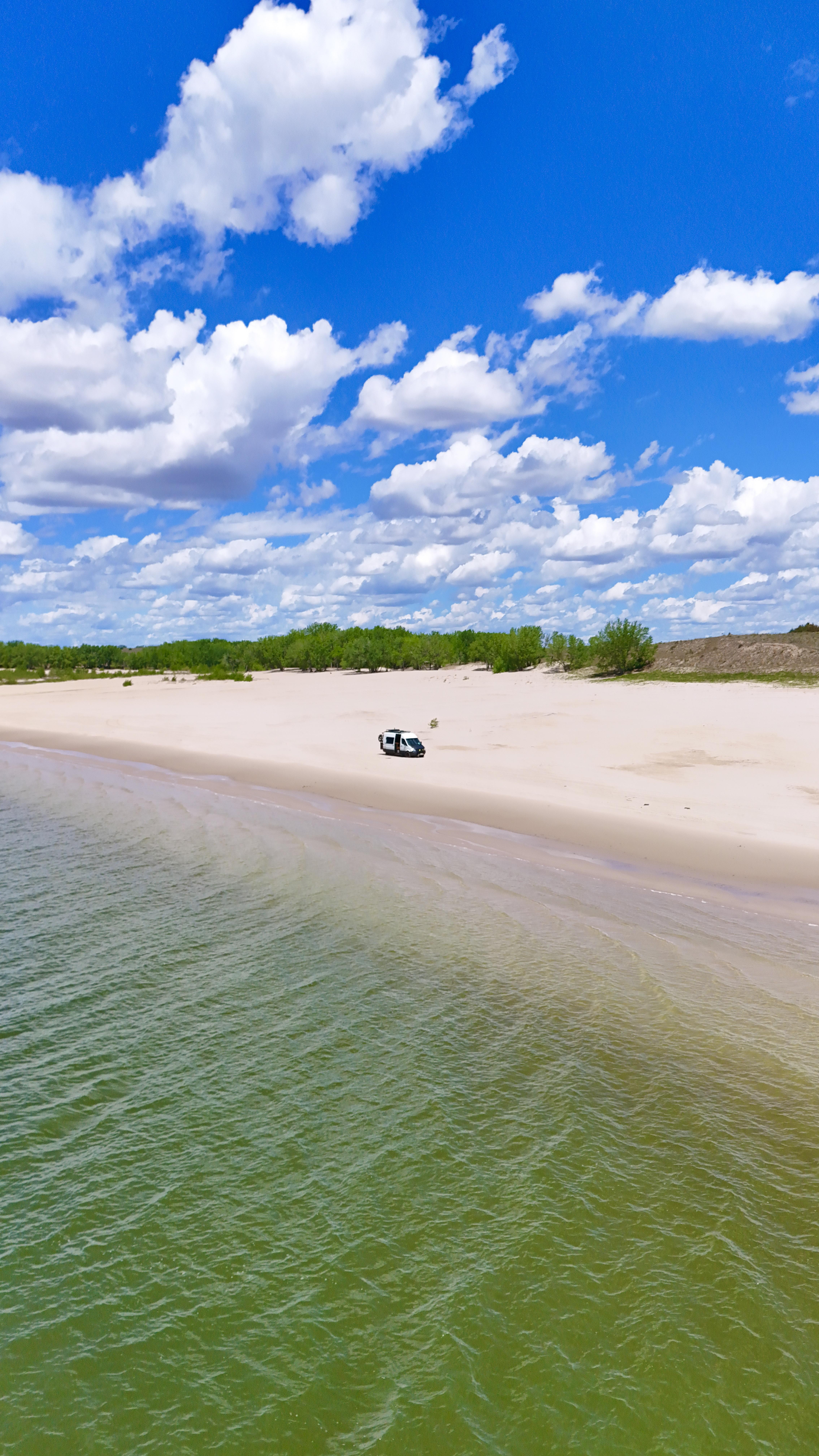 Lake McConaughy Nebraska white sand beach