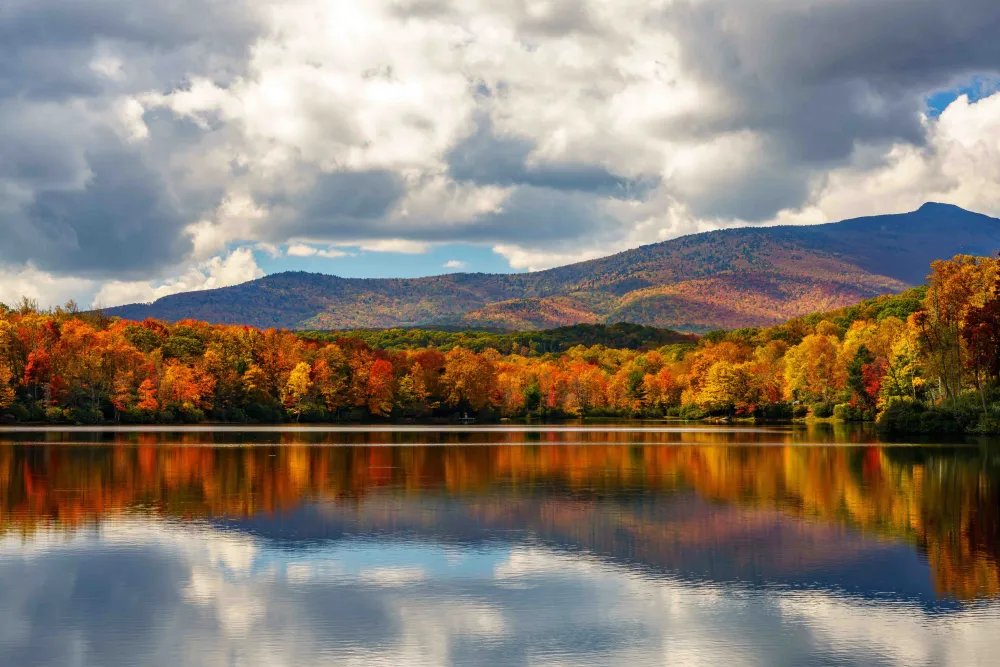 asheville blue ridge mountains fall