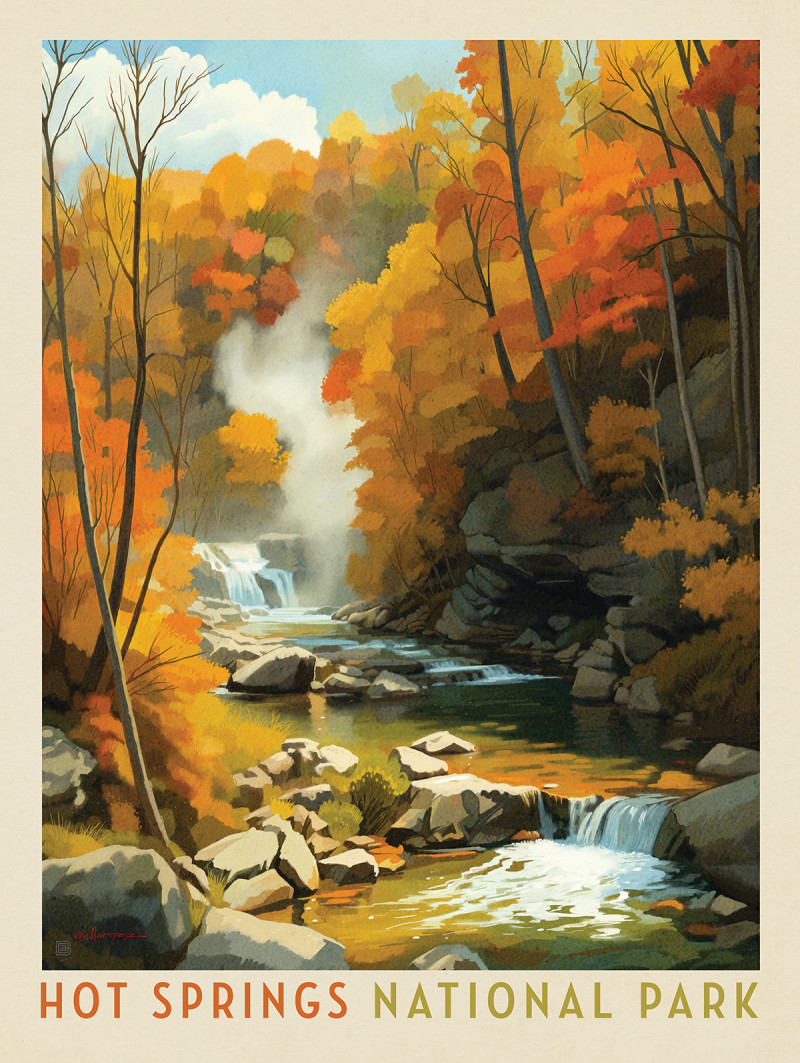 Hot Springs National Park autumn landscape