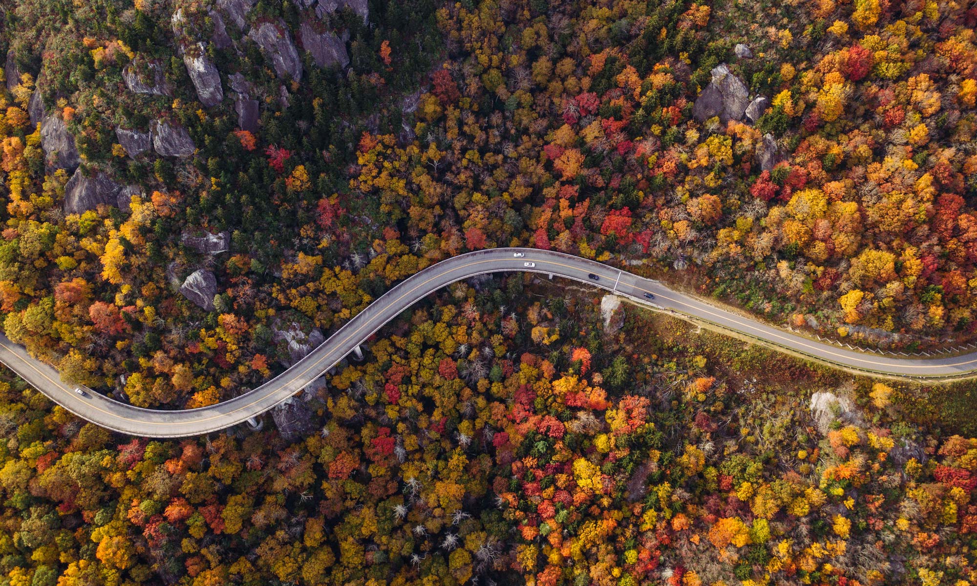 Blue Ridge Parkway autumn road trip