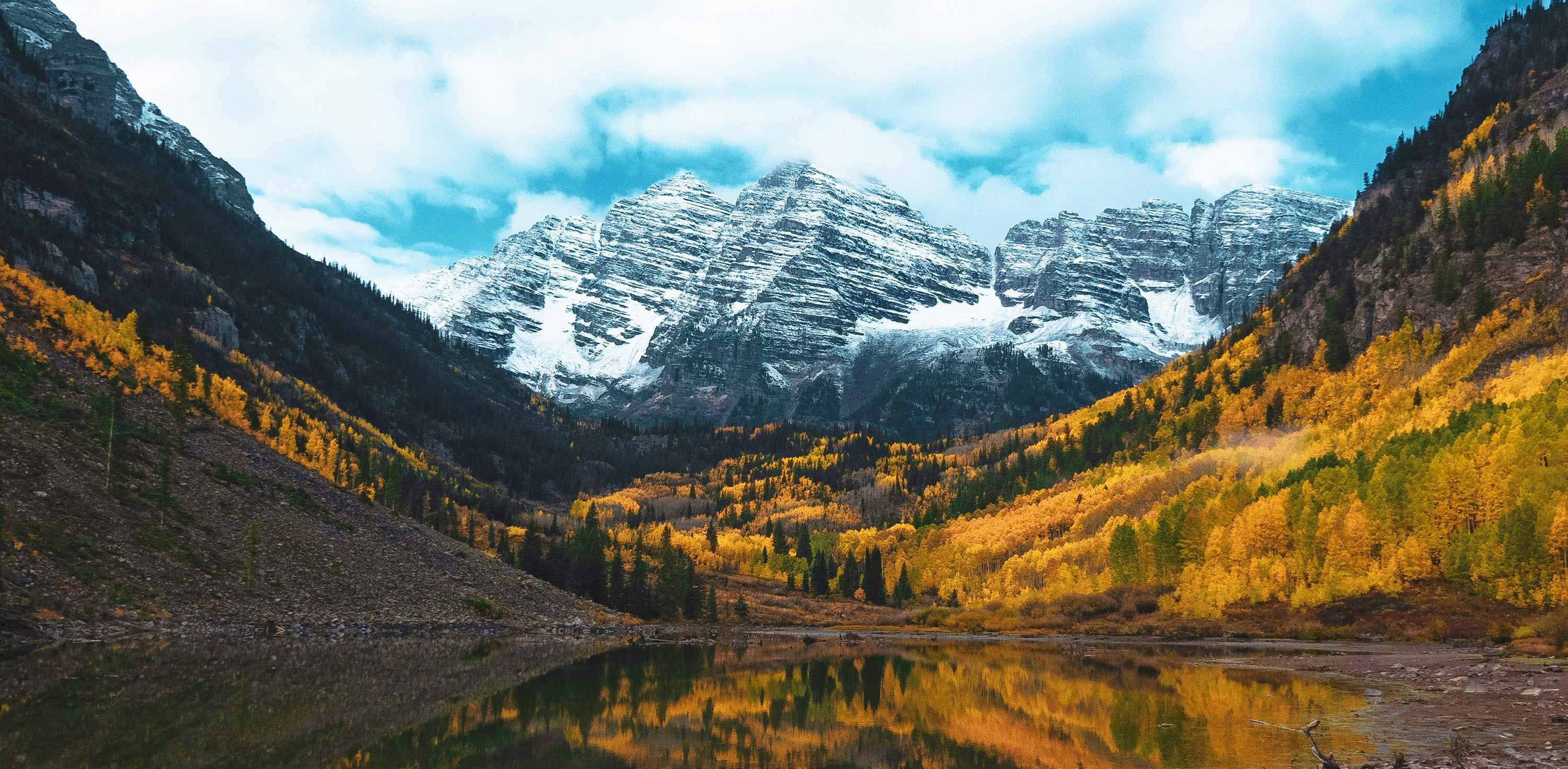 Maroon Bells fall reflection
