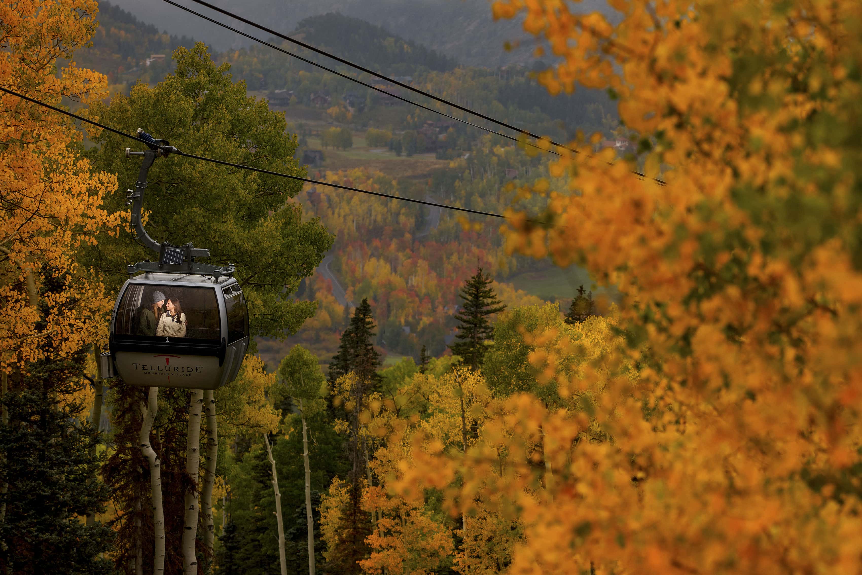 Telluride Colorado fall foliage gondola