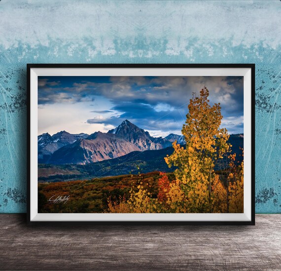 scenic mountain landscape in autumn colors