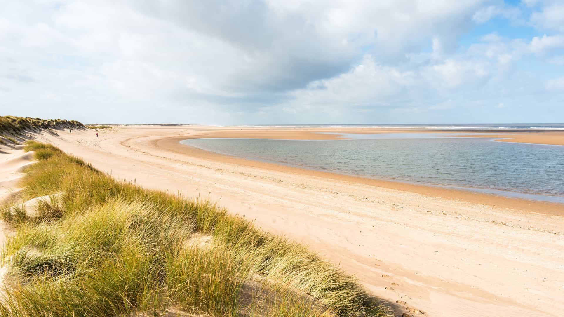 North Norfolk beach Holkham wide sandy shore