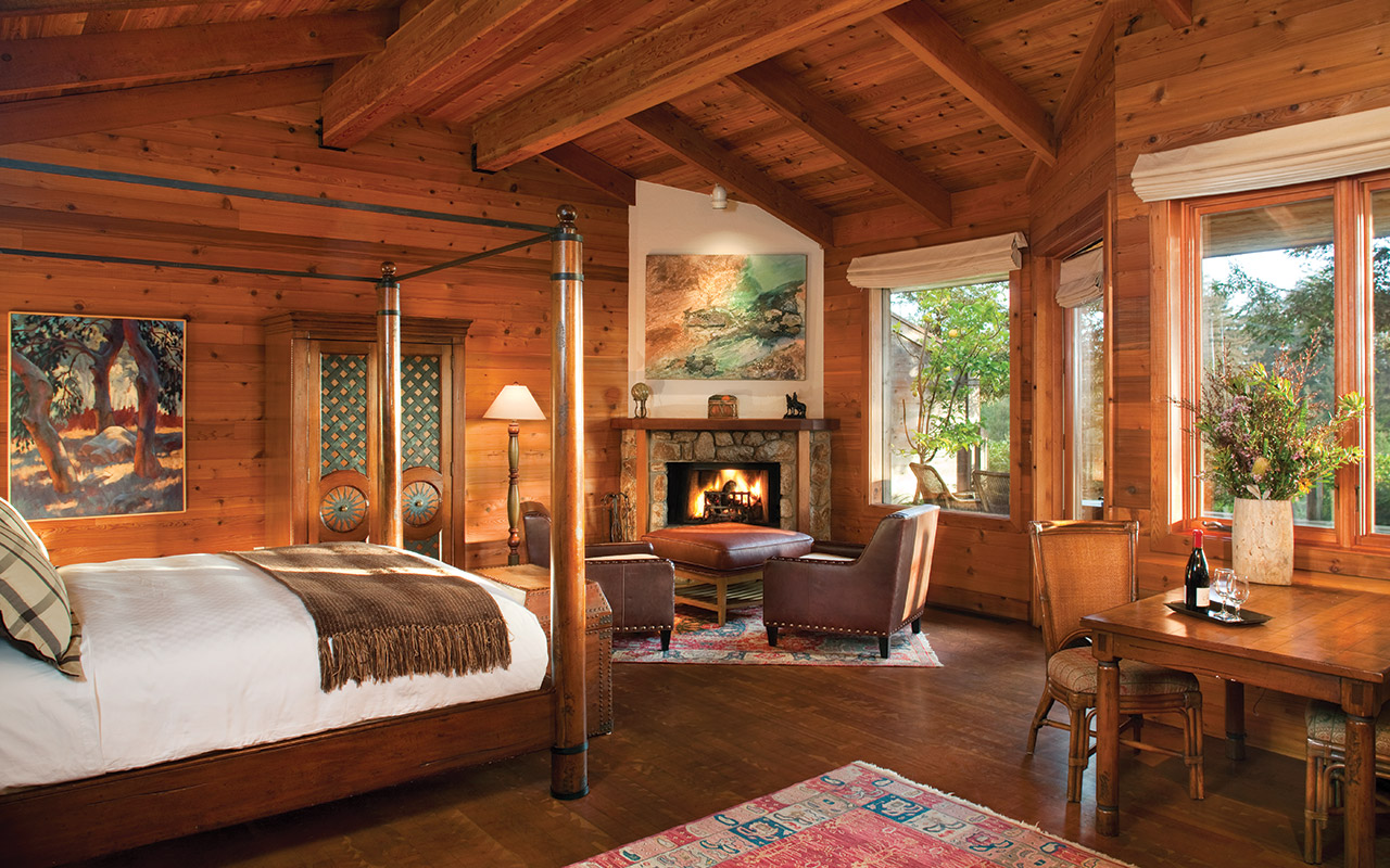 Alila Ventana Big Sur bathhouse teak