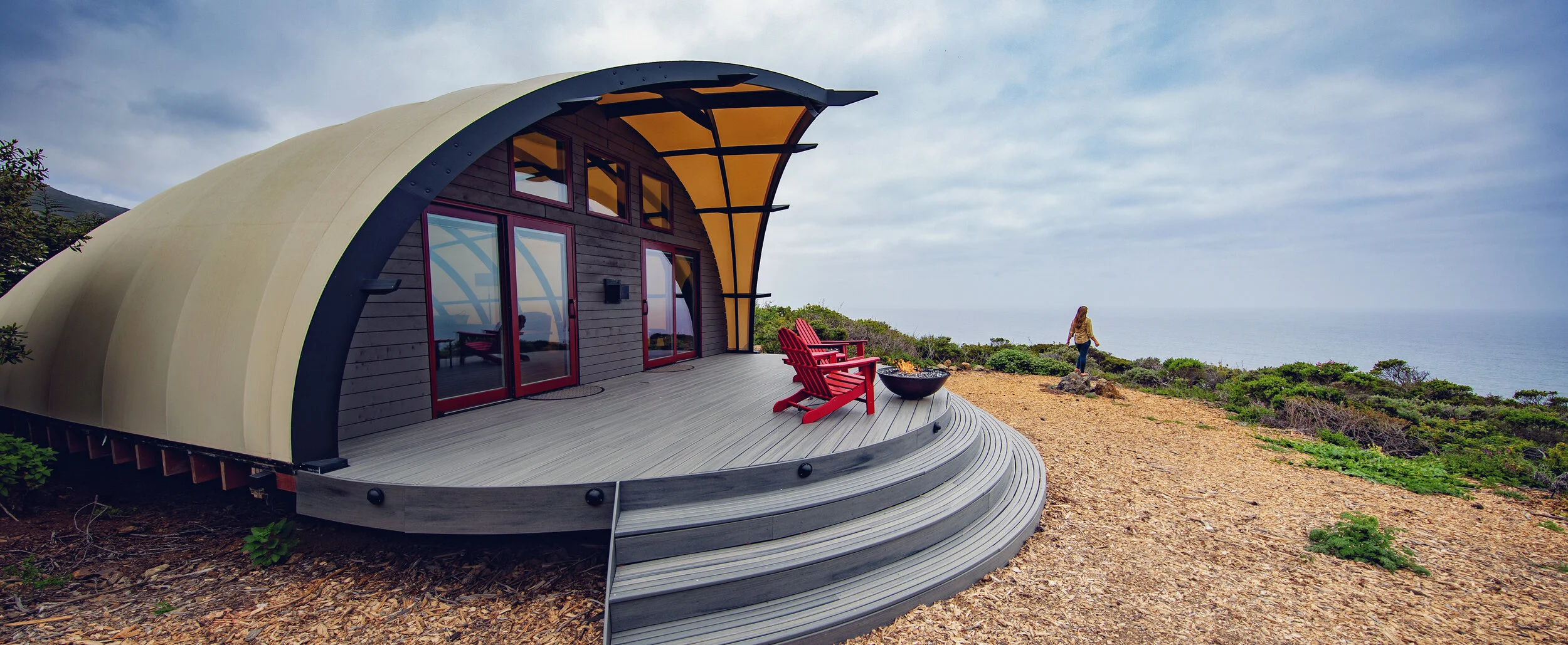 Treebones Resort Big Sur yoga ocean view