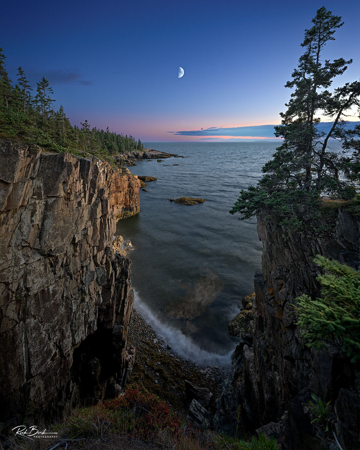 Under Canvas Acadia Maine coastline granite