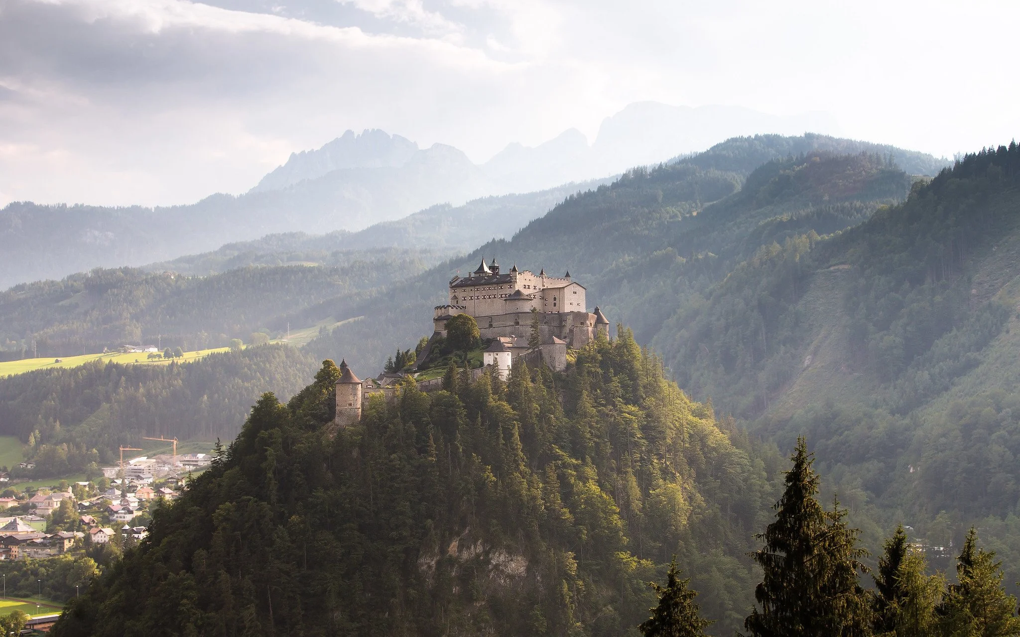Werfen Austria castle mountains