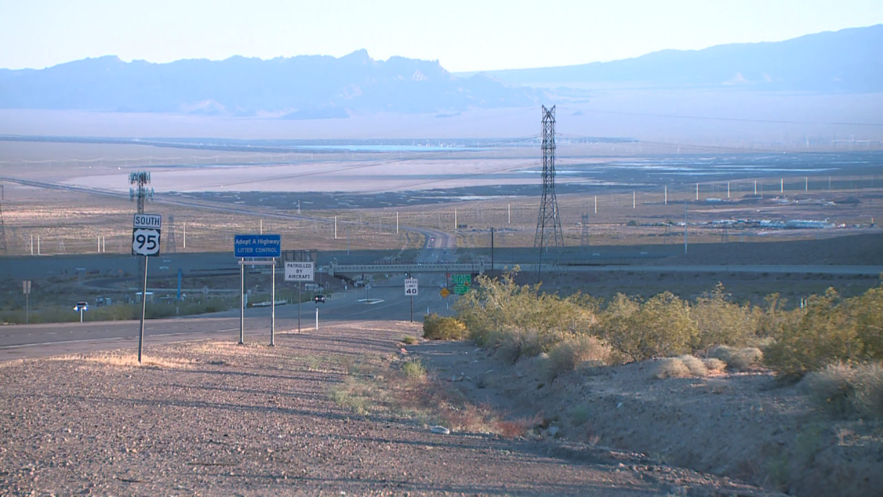 nevada desert highway 95 landscape